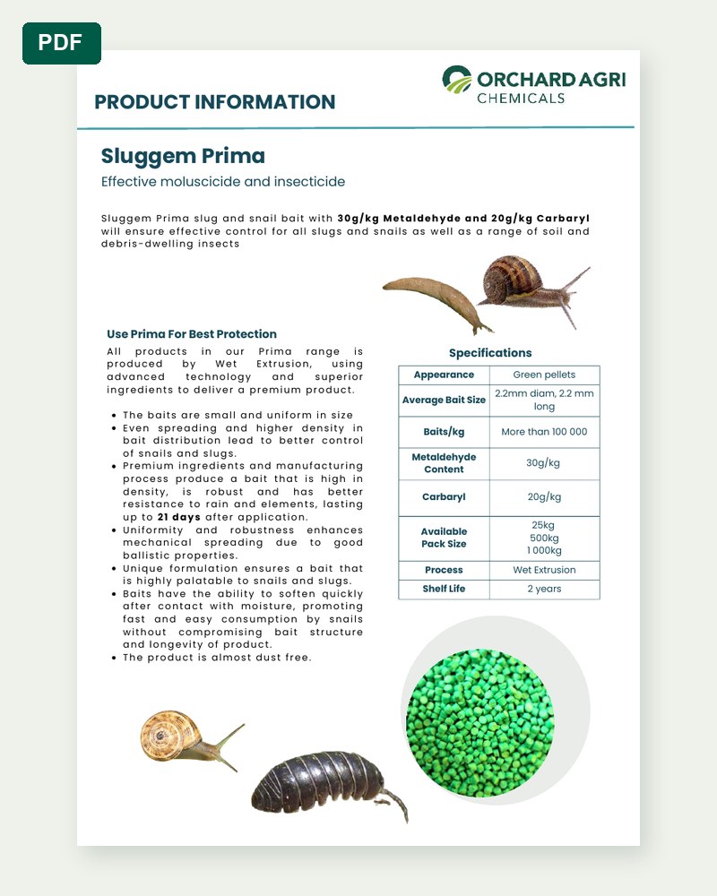 Sluggem Prima product sheet preview