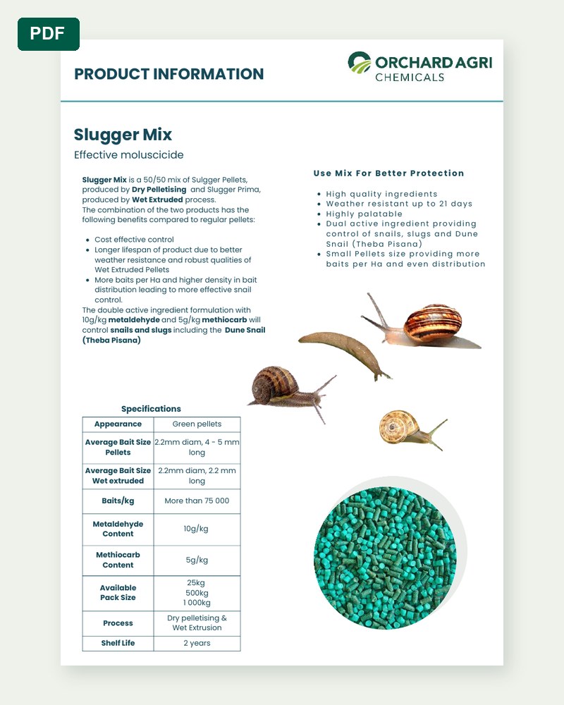 Slugger Mix product sheet preview