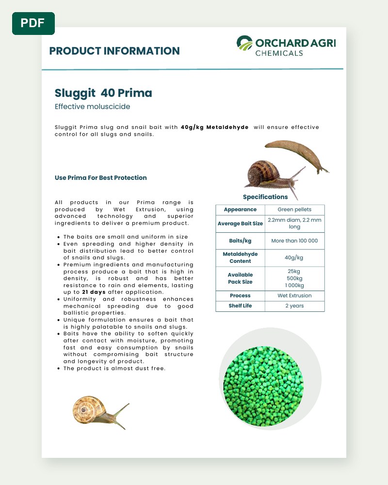 Sluggit 40 Prima product sheet preview